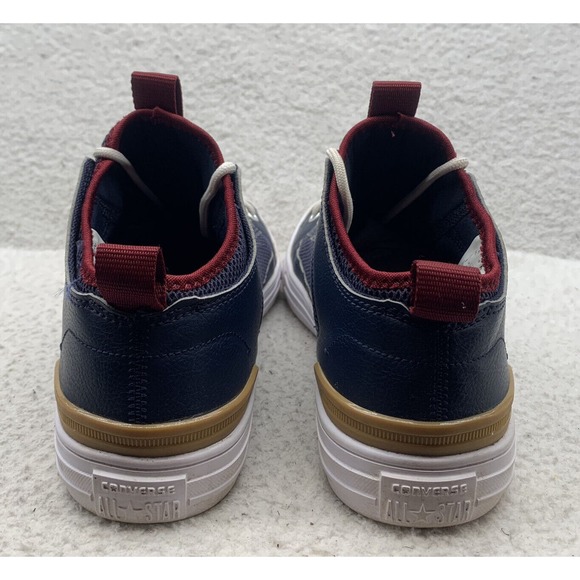 Converse Sneakers Mens 8 Womens 10 Low Top Navy Blue Red Shoes Vented Casual - Picture 4 of 10